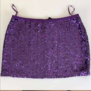 Victoria’s Secret London Jean Sequin Miniskirt Purple Size 10 NWOT
